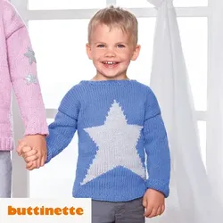Strickanleitung – Jungenpullover mit Stern aus Woll Butt Lisa