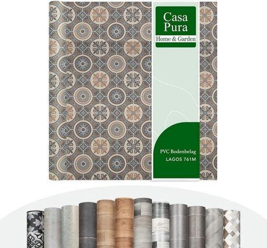Duurzaam PVC-vloerkleed met tegel-look en antislip voor keuken en badkamer