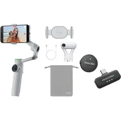 INSTA360 Flow 2 Pro AI Tracker Bundle Stone Gray + Mic Air (1 TX+1 RX)