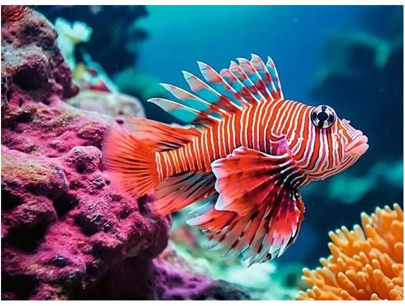 Puzzle Colorful Animals 500 pcs Poisson lion - Ravensburger