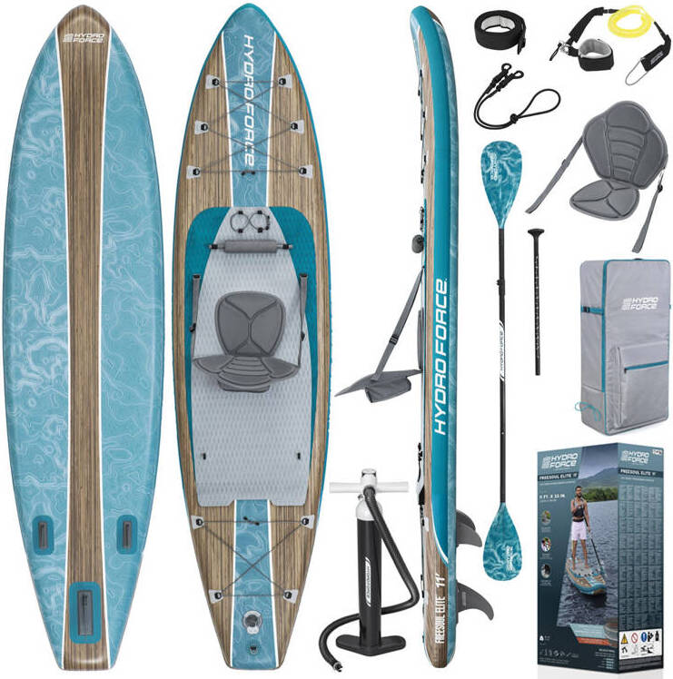 SUP 2-in-1-Board mit Rückenlehne und Kajak-aufblasbares Board 150 kg, Fortifiber