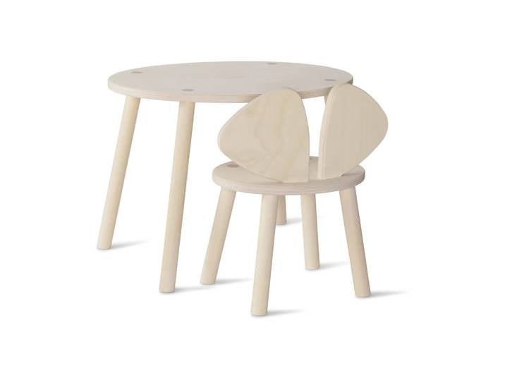 Nofred Ensemble Mouse chaise haute + table Bouleau