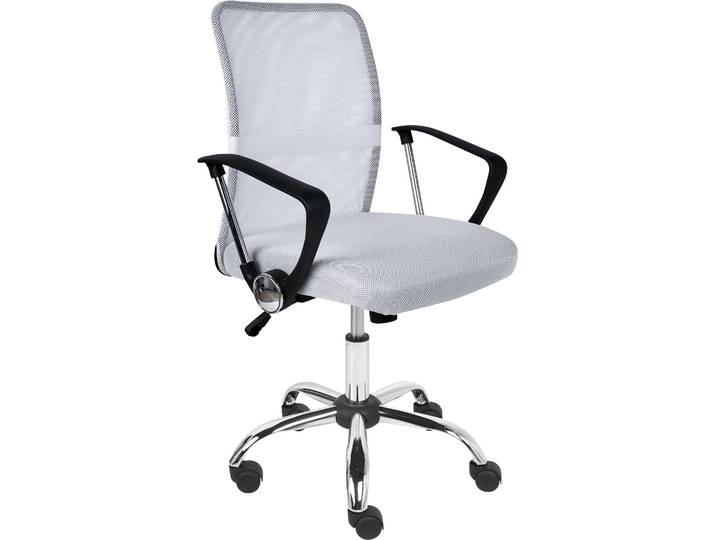 BELIANI Bürostuhl Cremeweiß aus Stoff Höhenverstellbar Drehbar Wipp Funktion Modernes Design Schreibtischstuhl Drehstuhl für Home Office Büro