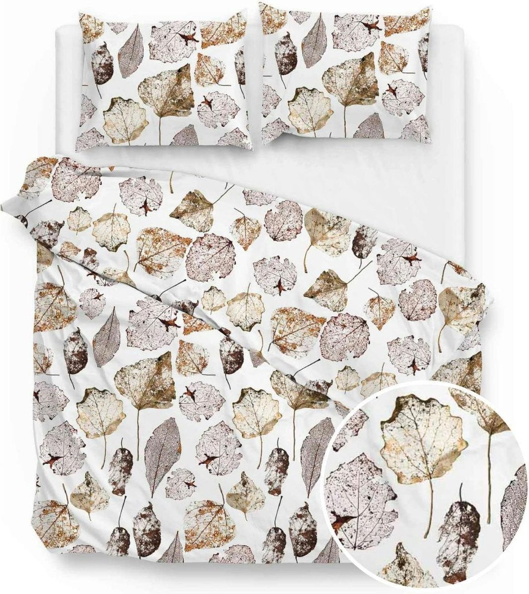 Zo! Home Miriam Flanel Dekbedovertrek Lits-jumeaux 240x220 cm Natural
