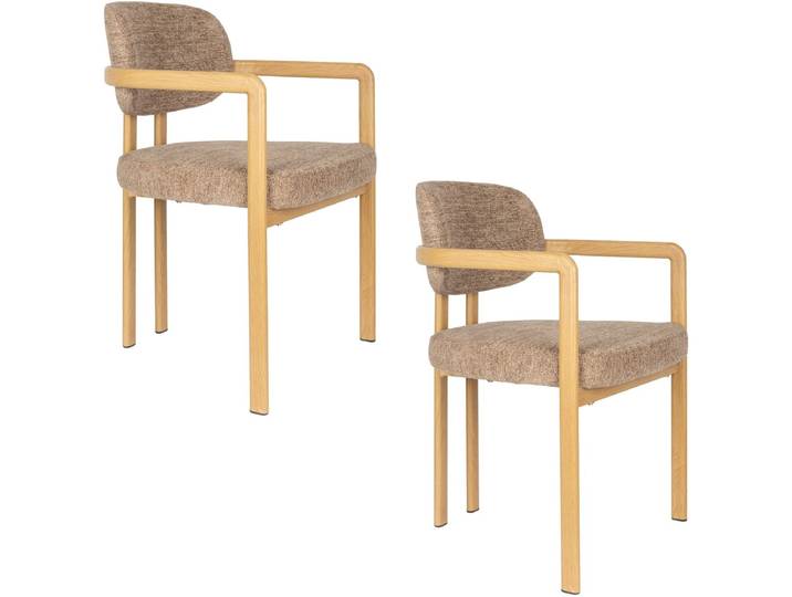Housecraft Living Simo Eetkamerstoelen Armleuning - Set van 2