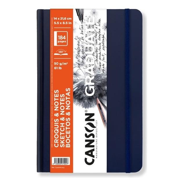 Magni Skizzenbuch A5 Canson Sketch & Notes 92 Blatt (A5, Blanko, Harter Einband) (C31200L043)