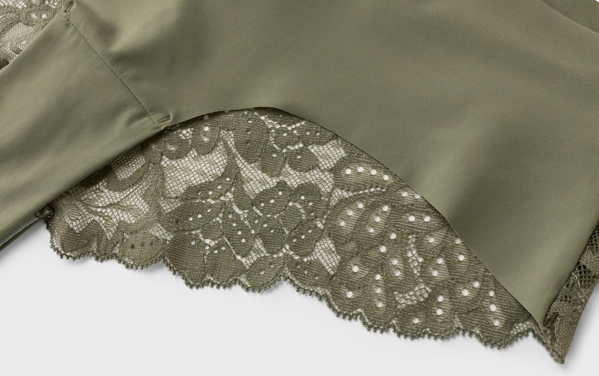 Tchibo - 2 Brazil Slips »Magic Cut« - Damen - Gr. S - khaki