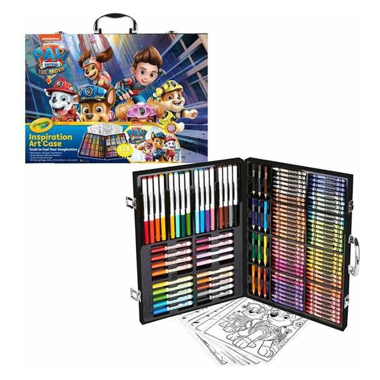 Crayola - Hobbypakket - Paw Patrol Mighty Movie Kleurkoffer - Set met 128 Onderdelen (04-1184)