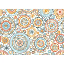 CoverYourDesk, Unterlage, Schreibtischunterlage Mandala mit Kreisen