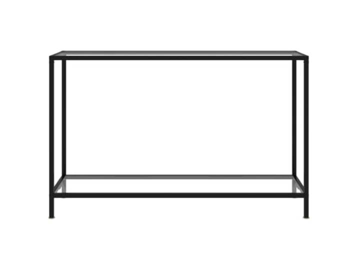 Konsolentisch Transparent aus Hartglas 120x35x75 cm aus Polka Gehärtetes Glas, Pulverbeschichteter Stahl, Kleinigkeitsfach, Flügelmontage, modernes Design
