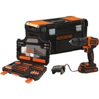 Akku-Schlagbohrschrauber BDCHD18S1KA, 18Volt schwarz/orange, Li-Ionen Akku 1,5Ah, inkl. 104-teiliges Zubehör-Set