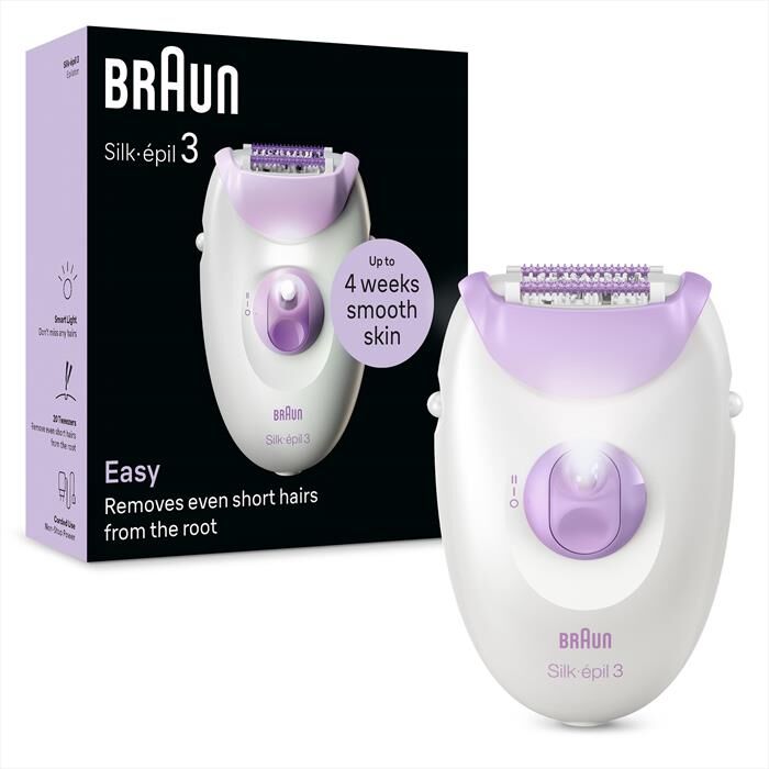 Braun Epilatore Silk-épil 3 3-000-bianco/viola