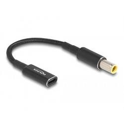 Delock USB-Ladekabel USB-C® Buchse, DC Stecker 5,5 mm 0.15 m Schwarz mit USB 60041