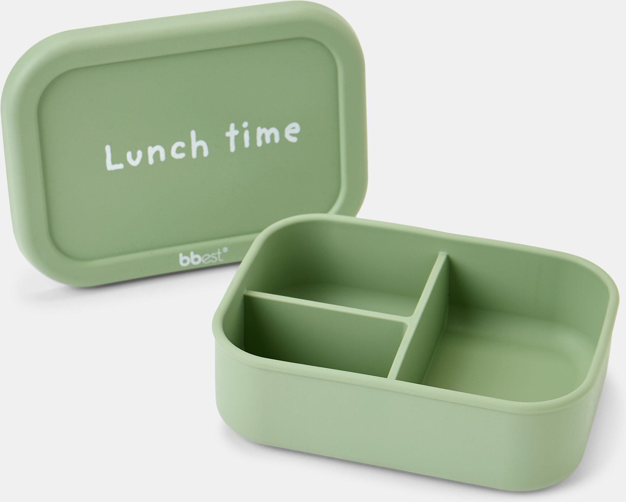 bbest Recipiente de silicona para conservación alimentos. Verde niño