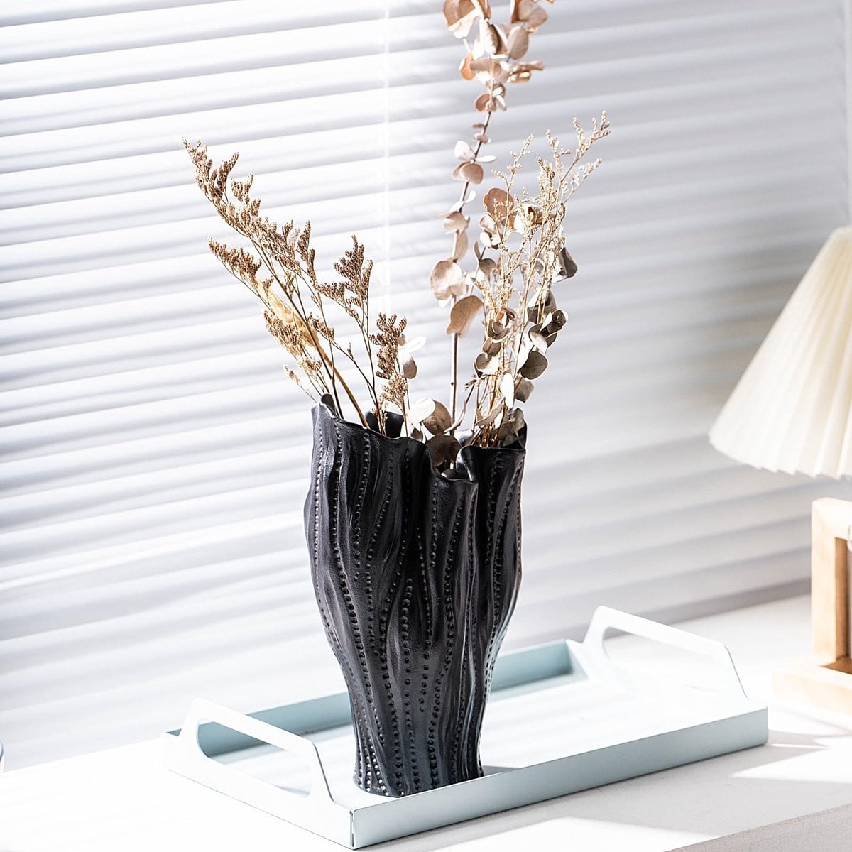 Dailygoods Handgemaakte Keramische Vaas - Moderne Boho Decoratie voor Bloemen