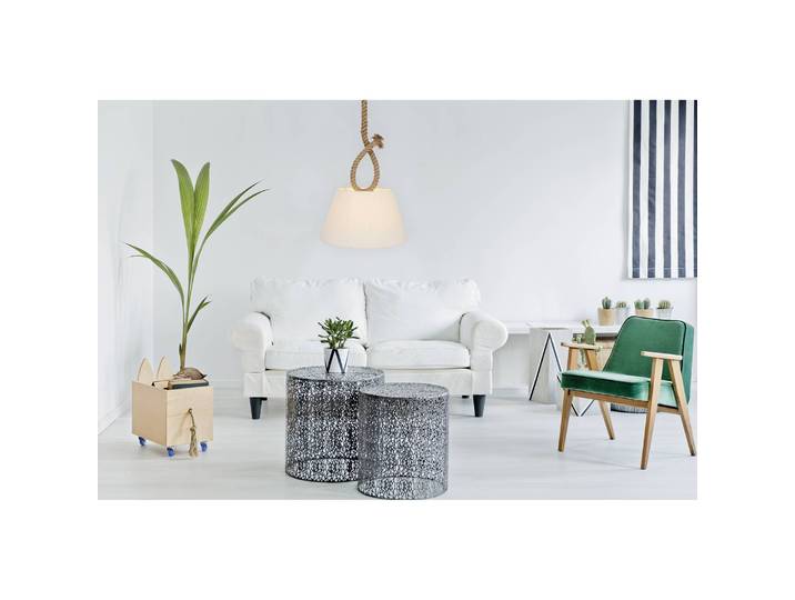 Suspension Rope Ø 45cm Beige Tissu mélangé E27