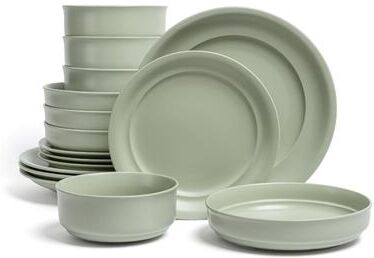 over&back Rimmed Semi-Matte Stoneware Dinnerware Set