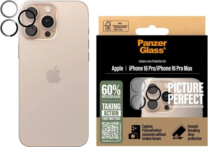 PanzerGlass Camera Apple iPhone 16 Pro/16 Pro Max Picture Perfect