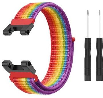 Everyday Crate Amazfit T Rex T Rex Pro Ares Nylon Watch Band Adjustable Replacement Strap rainbow