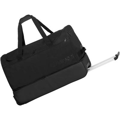 Sporttasche UHLSPORT "Trolley ESSENTIAL 90 L TRAVEL", Herren, Gr. L, schwarz, Obermaterial: 100% Polyester PES., Taschen Sporttasche