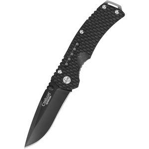 Camillus Klappmesser 8 Vortex, Einhandmesser, 8,5cm Klingenlänge, schwarz, mit Gürtelclip