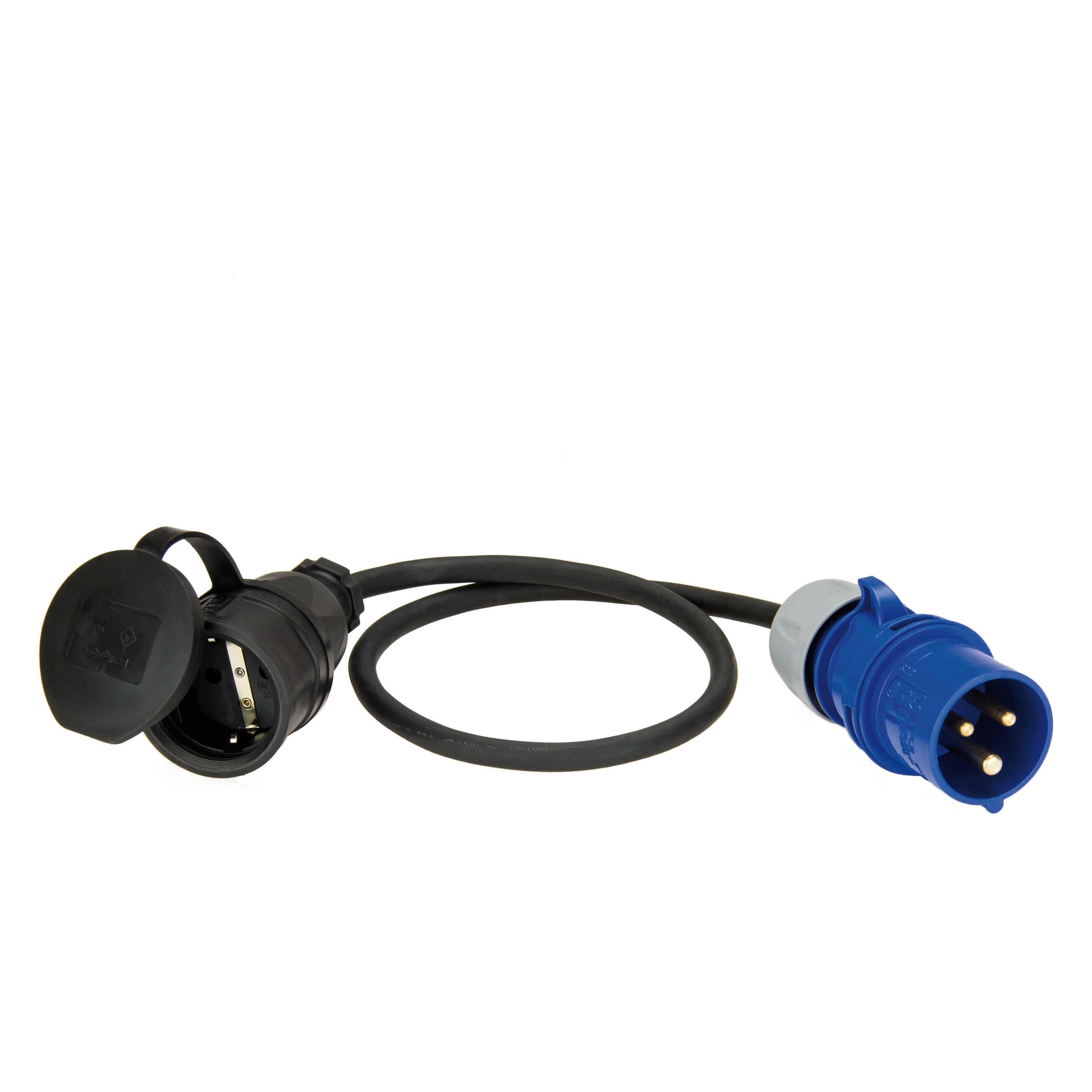 PCE CEE Caravan Adapterleitung mit Deckel 230V 16A IP44 9007 (9007)