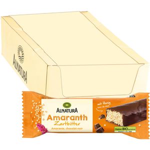 Alnatura Müsliriegel Amaranth Zartbitter, BIO, gluten- & laktosefrei, je 25 g, 16 Riegel