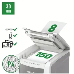Leitz IQ Aktenvernichter »Office 150« P4 weiß, 22x61.8x43 cm
