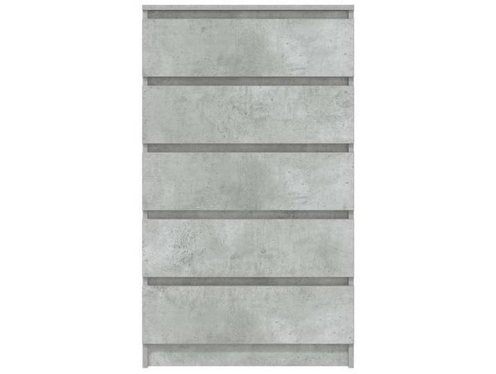 Gris Commode Salon CHIC Cabinet de rangement Gris béton 60x36x103 cm Bois d'ingénierie N17225