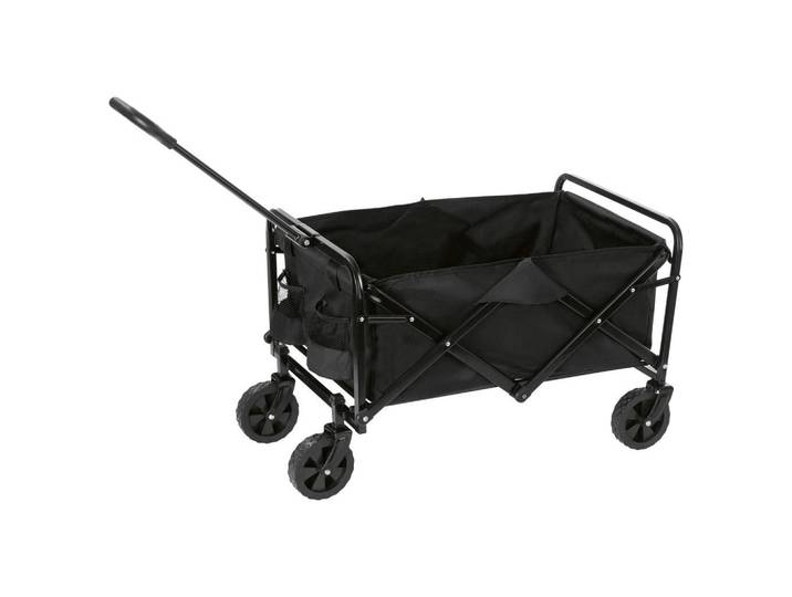Bollerwagen Praktik Schwarz max. 80 kg m. Staufächern