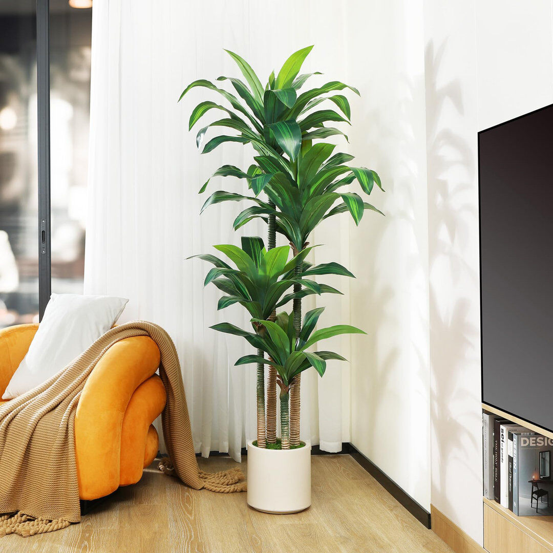 Ebern Designs Ruxin Faux Tree 180cm H x 29cm W x 29cm D