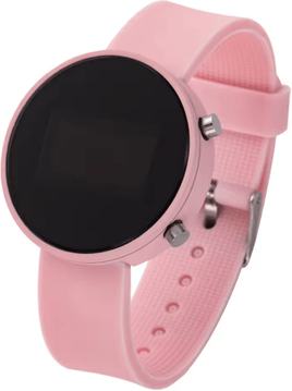 Inspire Essentials Simple Digital LED Watch Silicone Strap Casual Sport Style pink