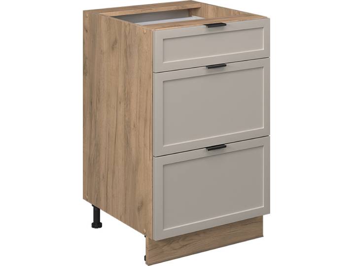 Meuble cuisine Vicco Fame-Line GrisBeige 50cm sans PT\, Model 50331