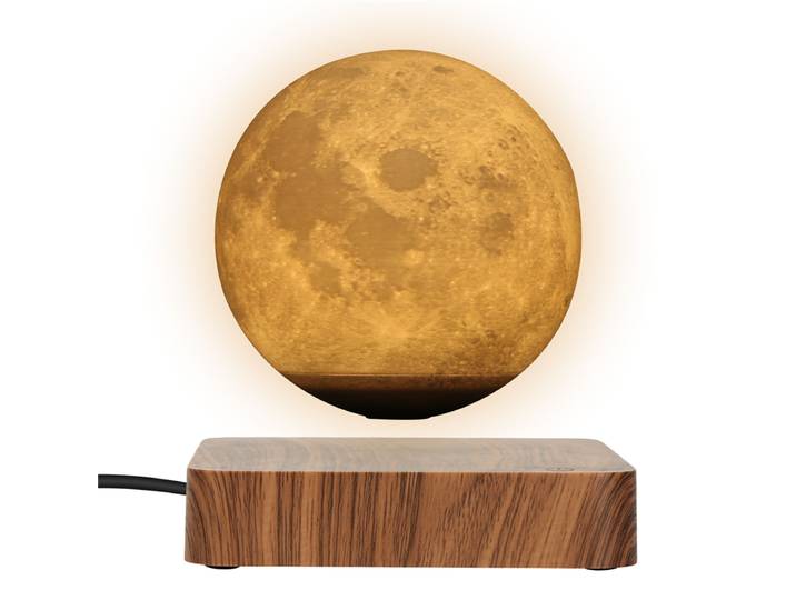 Lampe lunaire créative 3D à lévitation magnétique LED veilleuse rotative lune lampe flottante décoration de la maison vacances bricolage cadeau de mode