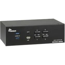 Intertech Inter-Tech IPC KVM Switch AS-42HUS, KVM Switch, Schwarz