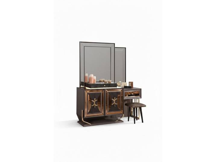 JVmoebel Schminktisch Goldener Schminktisch aus Holz mit eleganter Oberfläche Sofort (Schminktisch), Made in Europa
