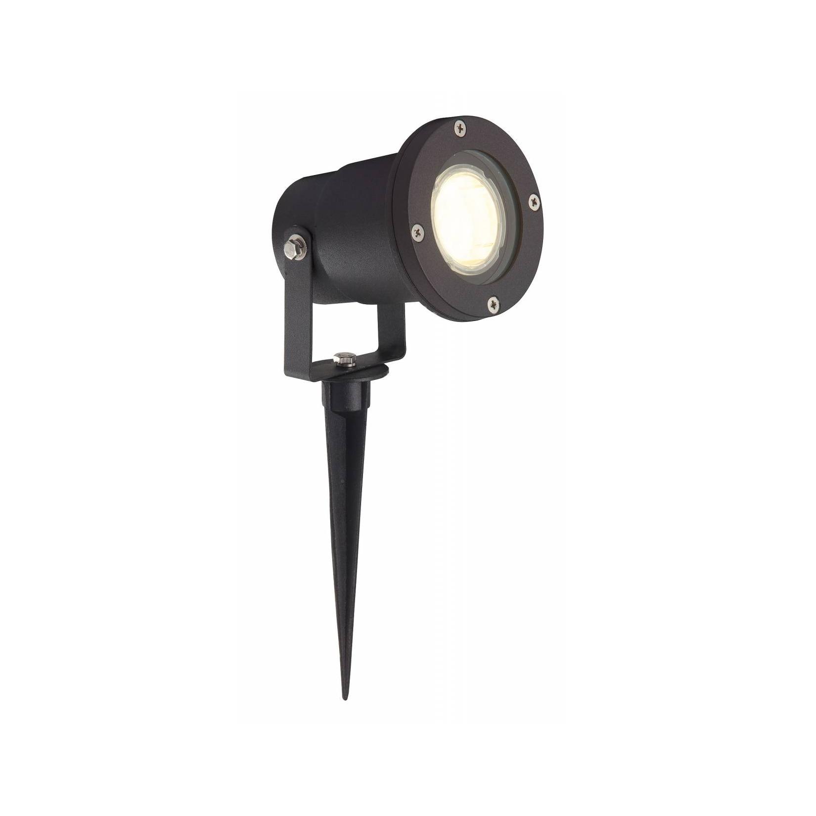 BRILLIANT Lampe Janko LED Außenerdspieß 32cm schwarz 1x LED-PAR51, GU10, 3W LED-Reflektorlampe inklusive, 250lm, 3000K IP-Schutzart: 44 - spritzwassergeschützt Energiesparend und langlebig durch