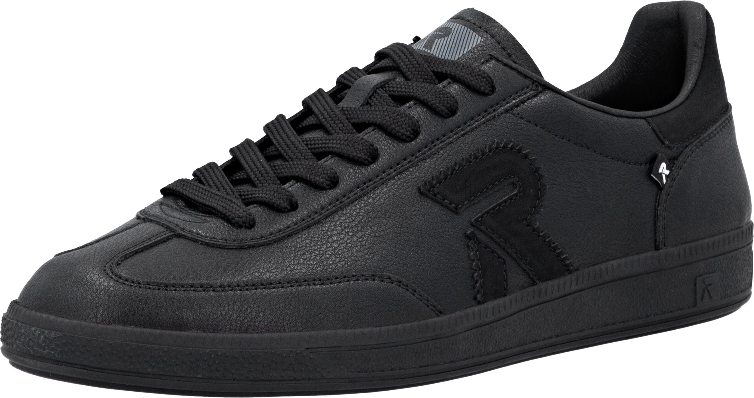 Sneaker RIEKER SPORT "San Diego Swing2GO", Herren, Gr. 44, schwarz (schwarz uni), Leder, Schuhe Sneaker, Retro-Sneaker aus der neuen Christoph Kramer Kollektion schwarz uni 44