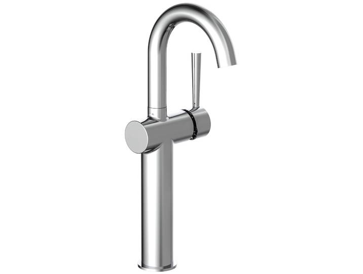 Waschtischarmatur SCHÜTTE Cornwall , grau (chromfarben), B:13cm H:37,5cm T:15,8cm, Messing, Armaturen, Waschtischarmatur, Design Wasserhahn Bad für Aufsatz-Waschbecken, Mischbatterie, Chrom