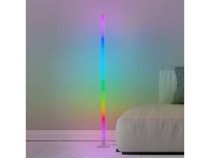 LED-Stehleuchte 13 x 150 x 13cm Weiß/Weiß Polypropylen LED LED-Platine