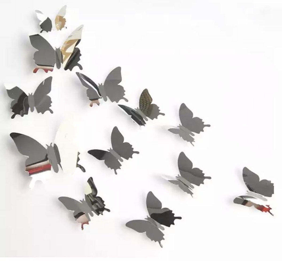 Love Store 3D Spiegeleffect Vlinder Muurstickers voor Woondecoratie