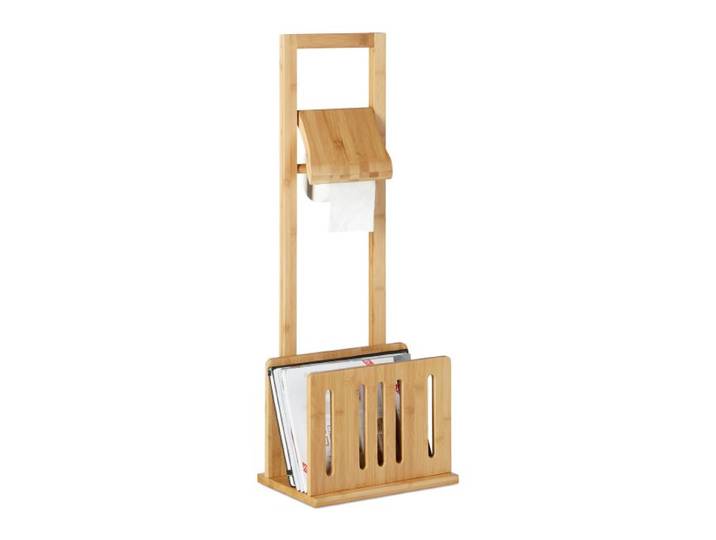 Relaxdays Toilettenpapierhalter & Zeitungsständer