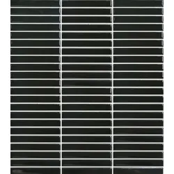 Keramikmosaik Premium Mosaik Kit Kat schwarz 28x31 cm matt MOSKK3BKM