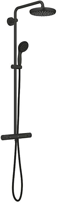 Grohe Vitalio Start 210 Duschsystem 268042430 schwarz matt, mit Thermostatarmatur