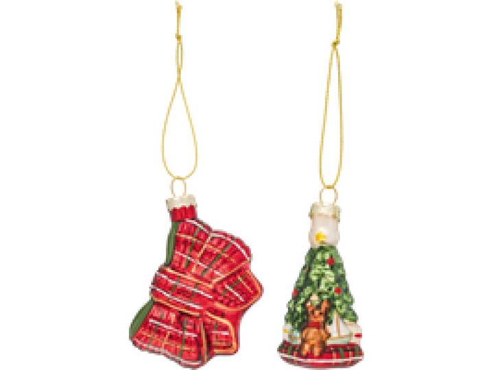 LIVARNO® Boules de Noël en verre (Noeud / Sapin de Noël)