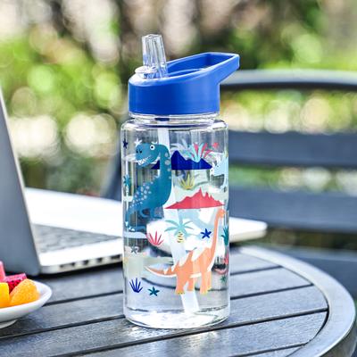 ModernMart Cute Dinosaur Straw Water Bottle Portable Kids Ice Cream Cup b
