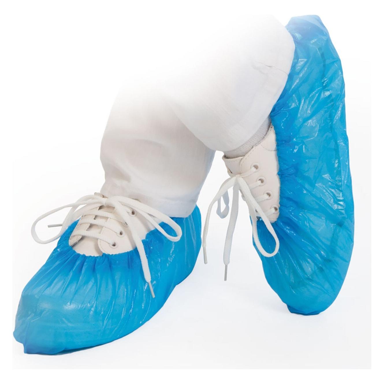 franz mensch Hygostar Überschuh CPE, blau, detektierbar, 40my, 41x15cm (Überziehschuhe) (28506)