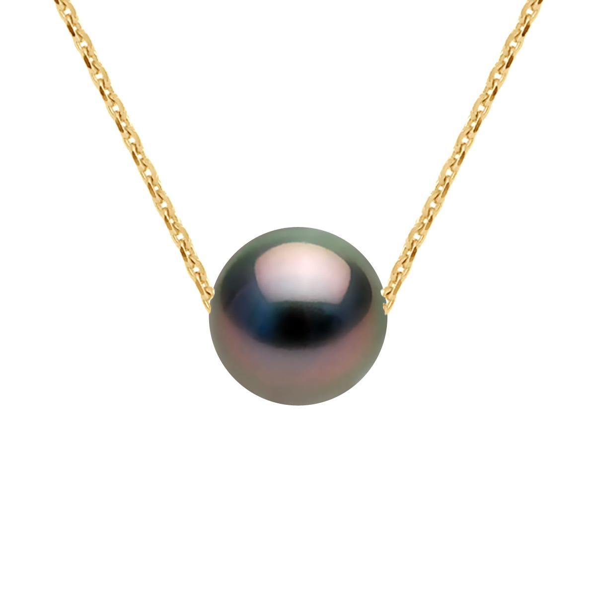 Gekweekte Pearl Necklace Tahiti Ronde 89mm Geel Gouden Ketting