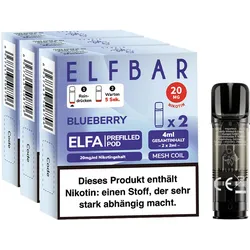 ELFBAR ELFA Prefilled Pod x 2 - Blueberry 2.0% , 3er Pack