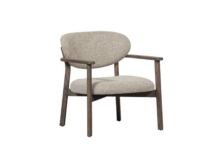 Massivholz Design Sessel „Udaro“ Eichenholz Natur/Beige De Eekhoorn